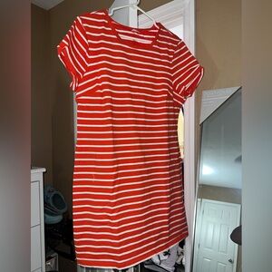 Old Navy | Orange and white striped dresss
